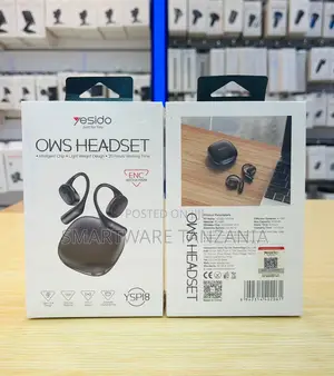 Yesido OWS Headset Bluetooth 5.3, 25 Hours Working Time, ENC, Open-Ear