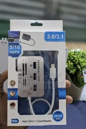 USB 3.0/3.1 Type-C 3-Port Hub With Multi-Slot Memory Card Reader