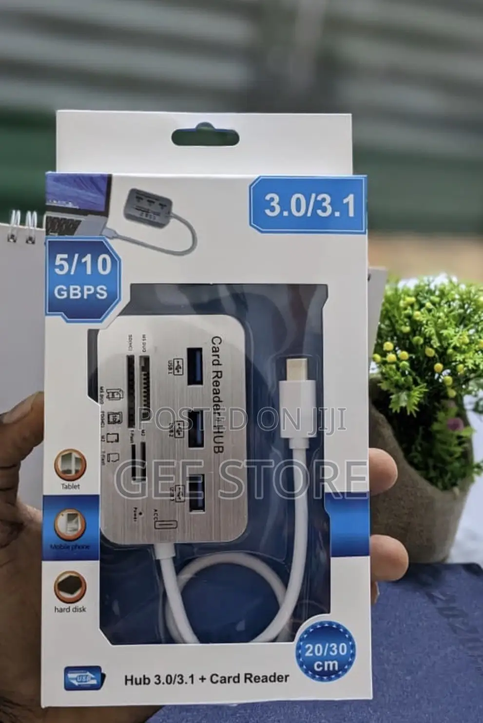 USB 3.0/3.1 Type-C 3-Port Hub With Multi-Slot Memory Card Reader
