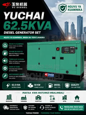 Yuchai 62.5kva / 50kw Diesel Generator 