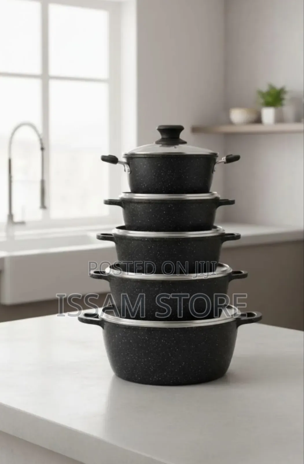 HOT CHEF 10 Pieces Non-Stick Cookware Set*