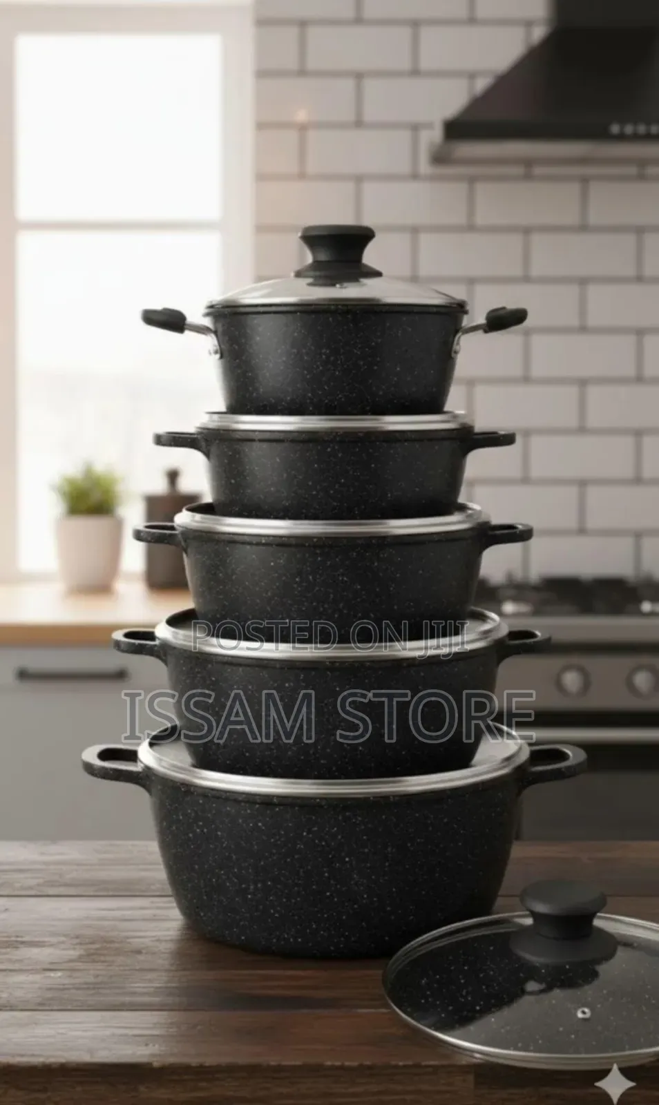 HOT CHEF 10 Pieces Non-Stick Cookware Set*