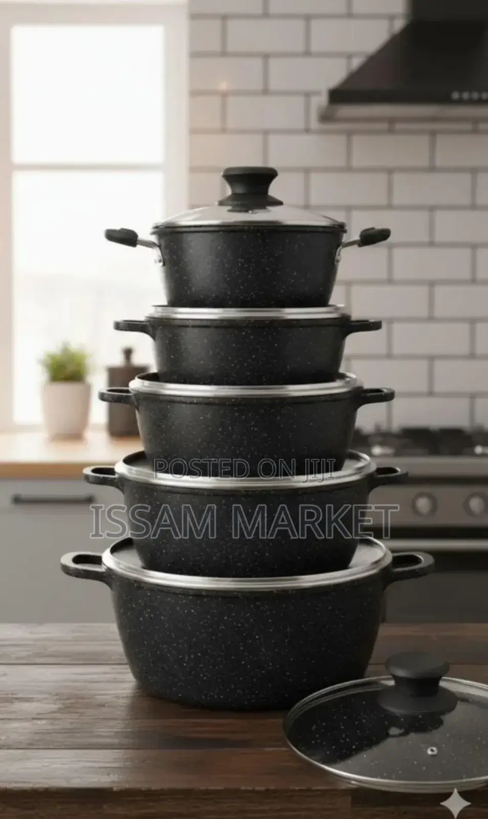 HOT CHEF 10 Pieces Non-Stick Cookware Set*