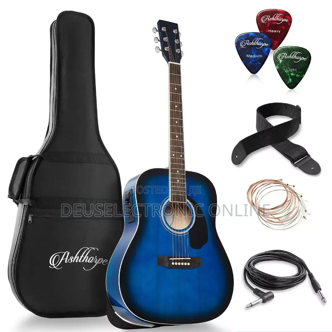 Electric Acoustic Guitar Full Set 350,000 and Transport