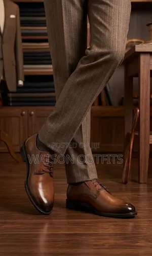 2 Colours Anax Brand Materials Classic Men's Leather Shoes
