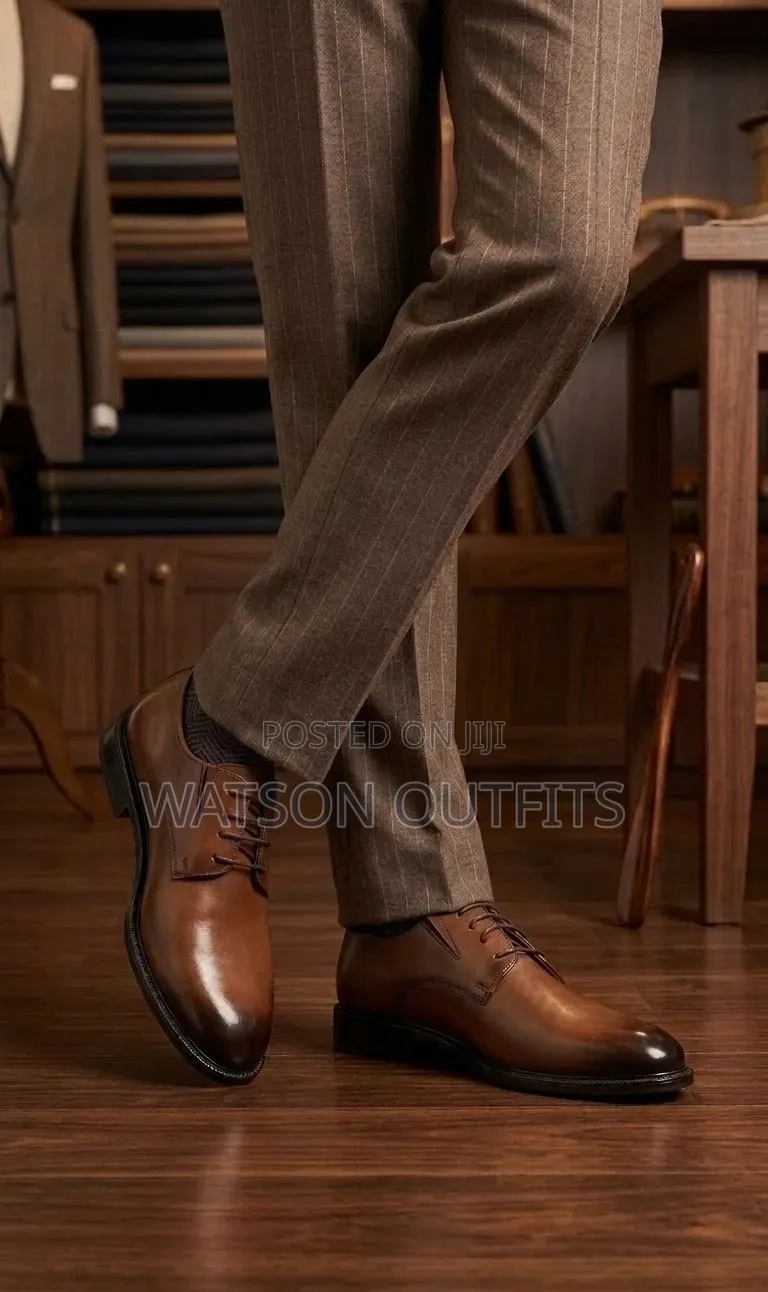 2 Colours Anax Brand Materials Classic Men's Leather Shoes