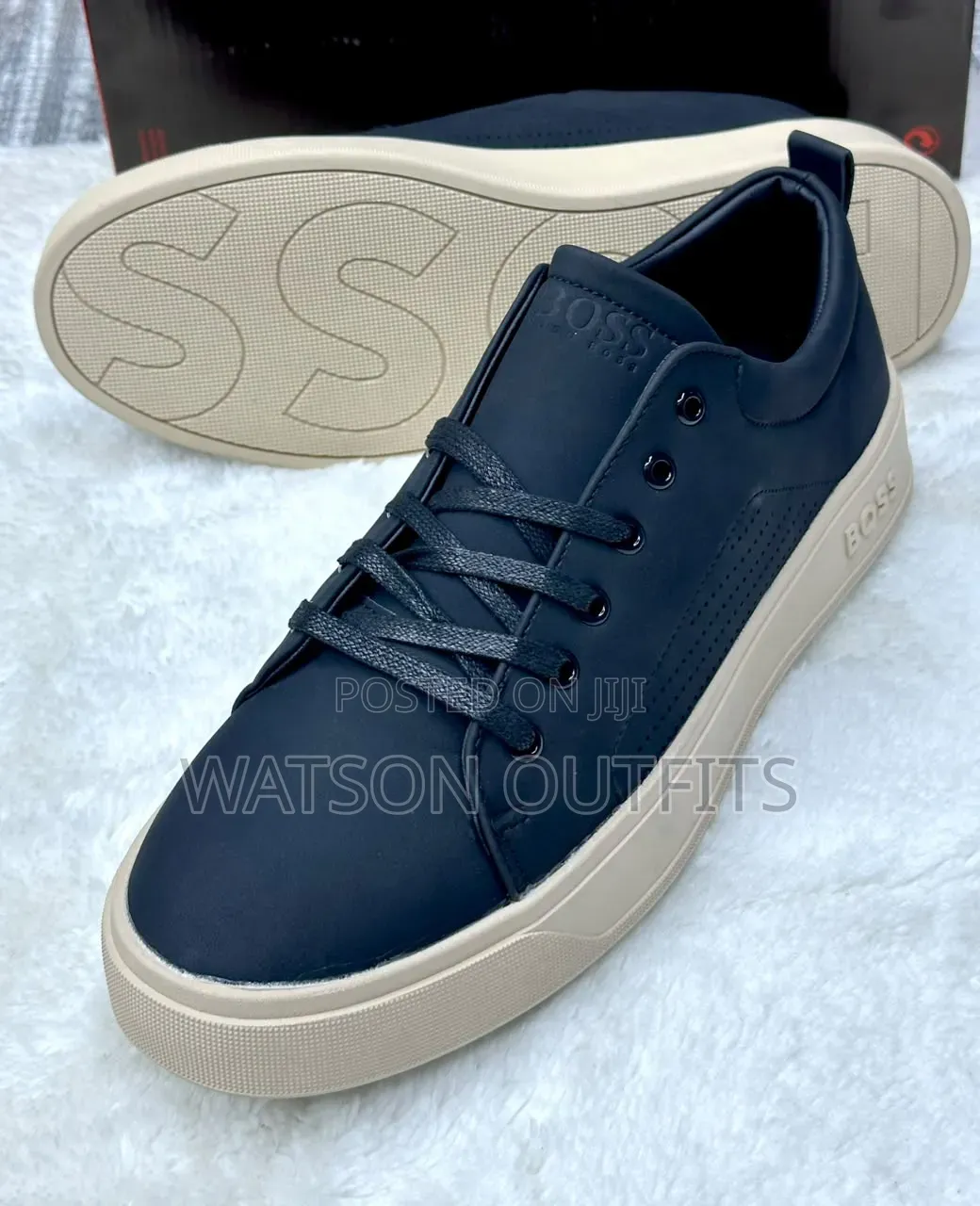 2 Colours Boss Brand Men's Leather Casual Shoes or Sneakers