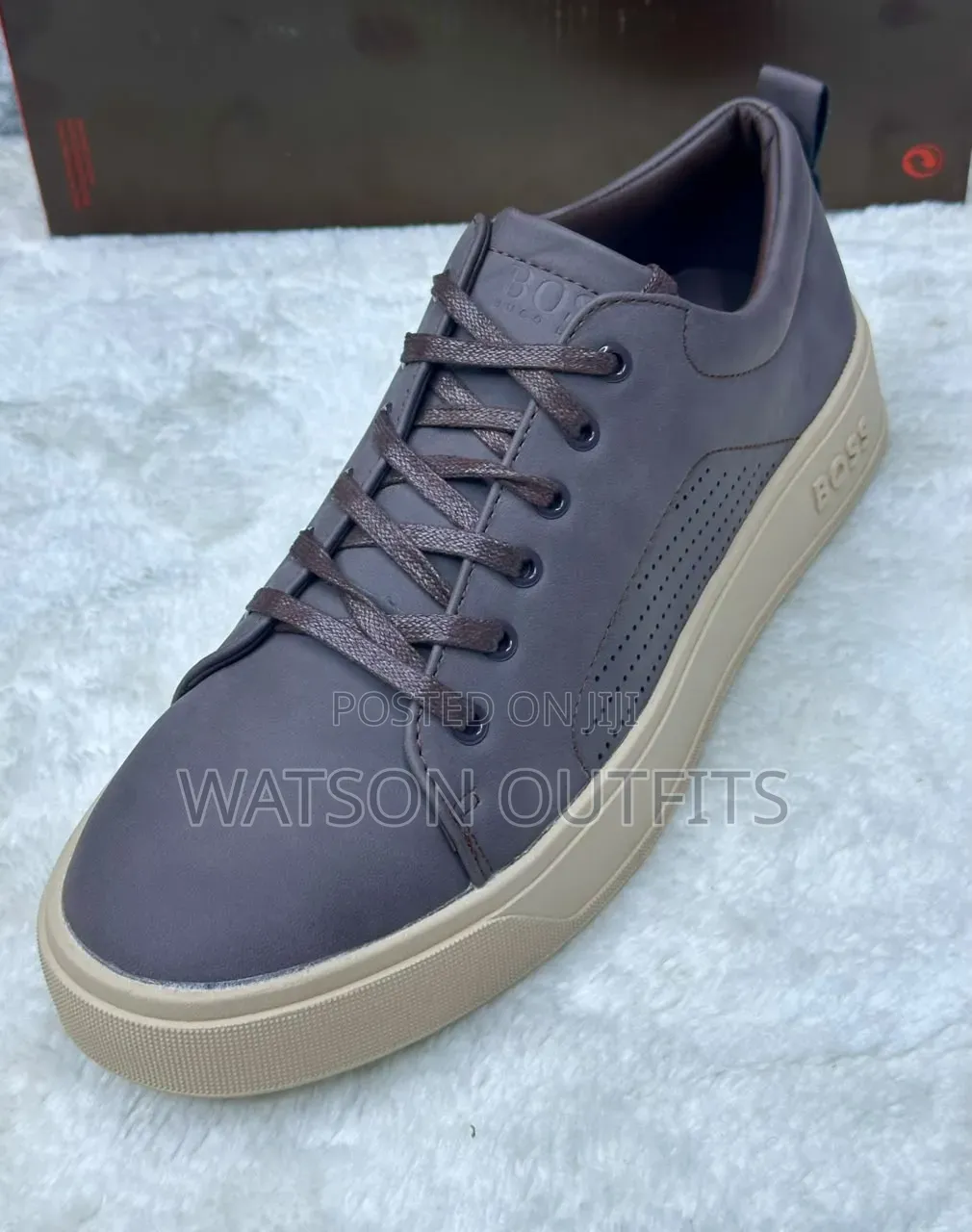 2 Colours Boss Brand Men's Leather Casual Shoes or Sneakers