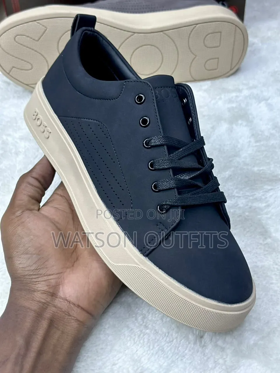 2 Colours Boss Brand Men's Leather Casual Shoes or Sneakers