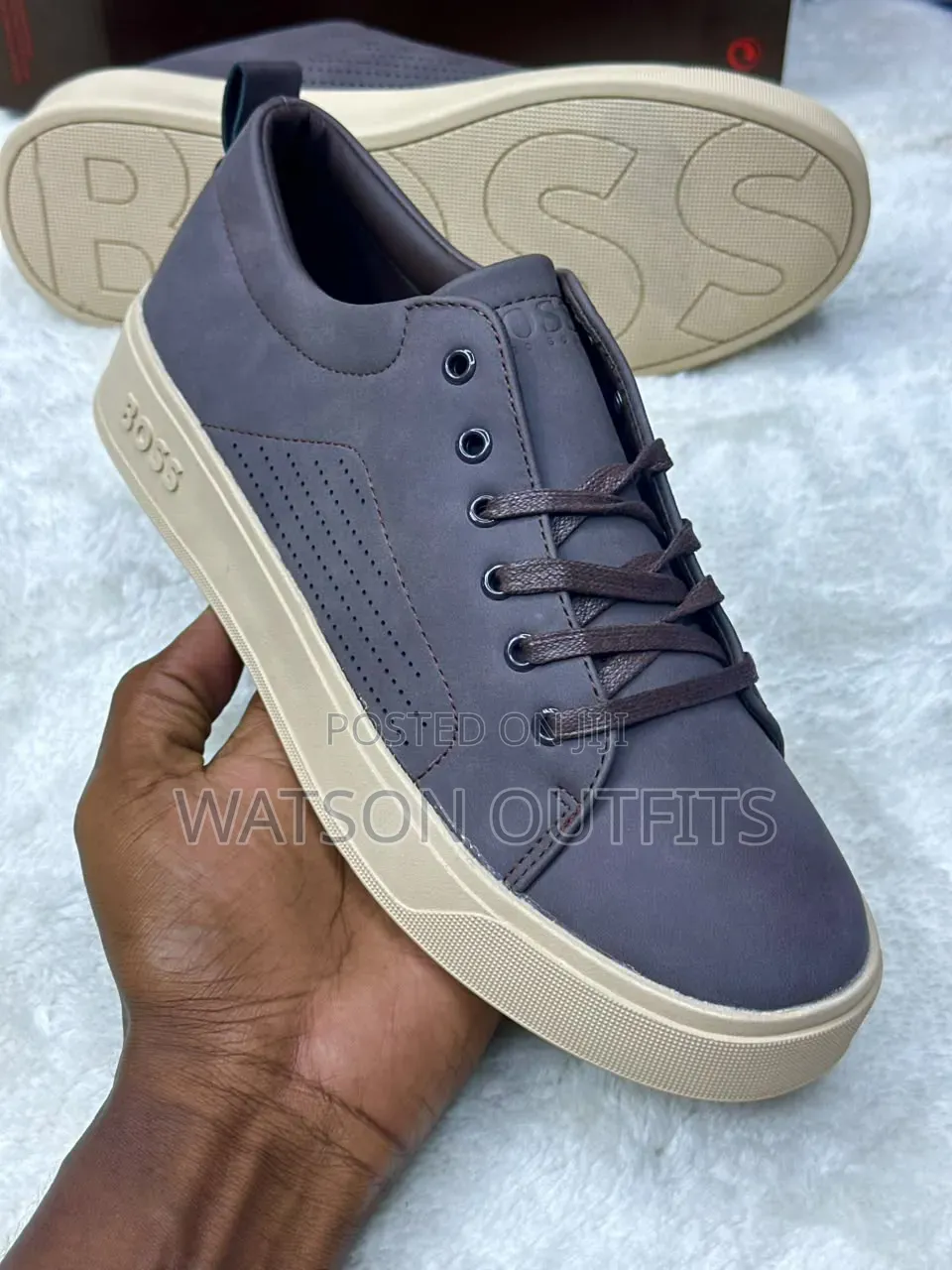 2 Colours Boss Brand Men's Leather Casual Shoes or Sneakers