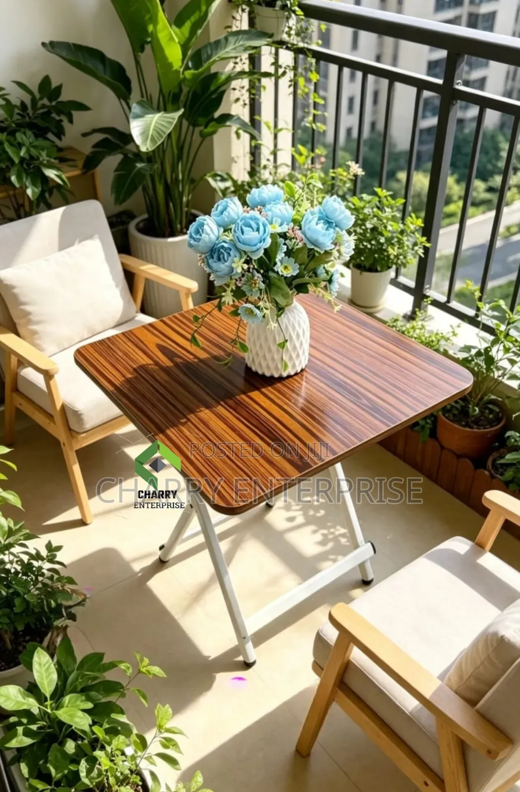 Square Foldable Table For Balconies, Small Space or Outdoor Dining Etc