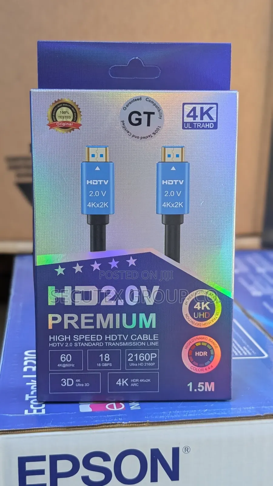 GT HD2.0V Premium HDMI Cable 1.5M - At 60Hz HDR High Speed*