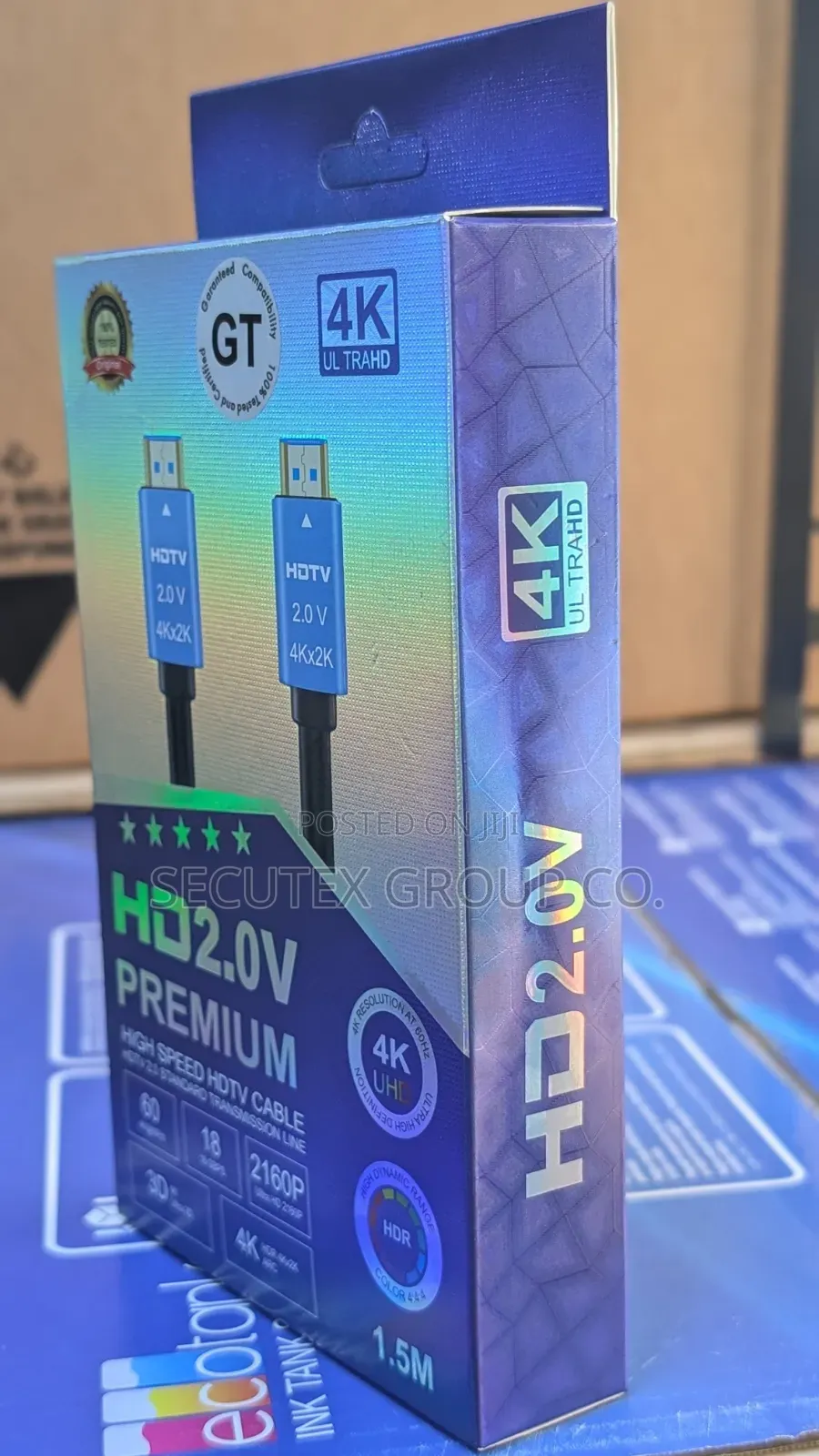 GT HD2.0V Premium HDMI Cable 1.5M - At 60Hz HDR High Speed*