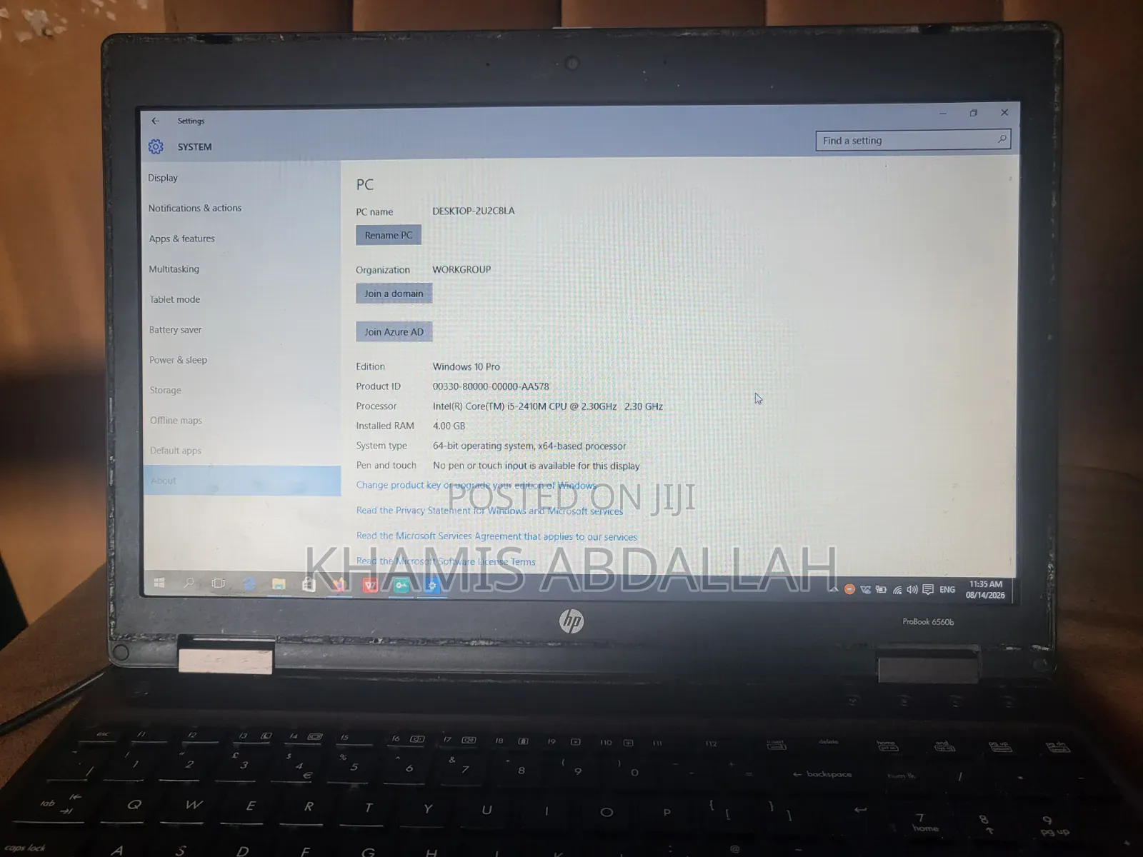 Laptop HP ProBook 6560B 4GB Intel Core i5 SSD 72GB