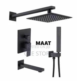 Maat Concealed Matte Black Shower Mixer Set