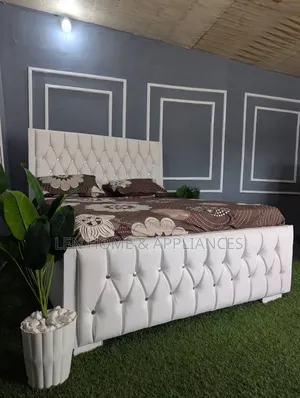Bed Sofa Leather White 5/6