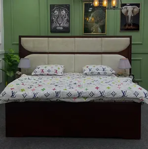 Luxury Bed Wood and Sofa 5/6