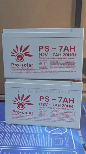 Pro-Solar PS-7AH Gel Battery 12V 7Ah Sealed Lead Acid Rechargeable