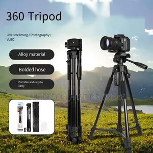 360° Lightweight Aluminum Tripod 160cm – Phone and Camera Stand