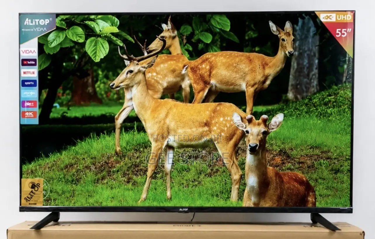 Alitop 55"inches UHD Smart TV Powered by VIDAA