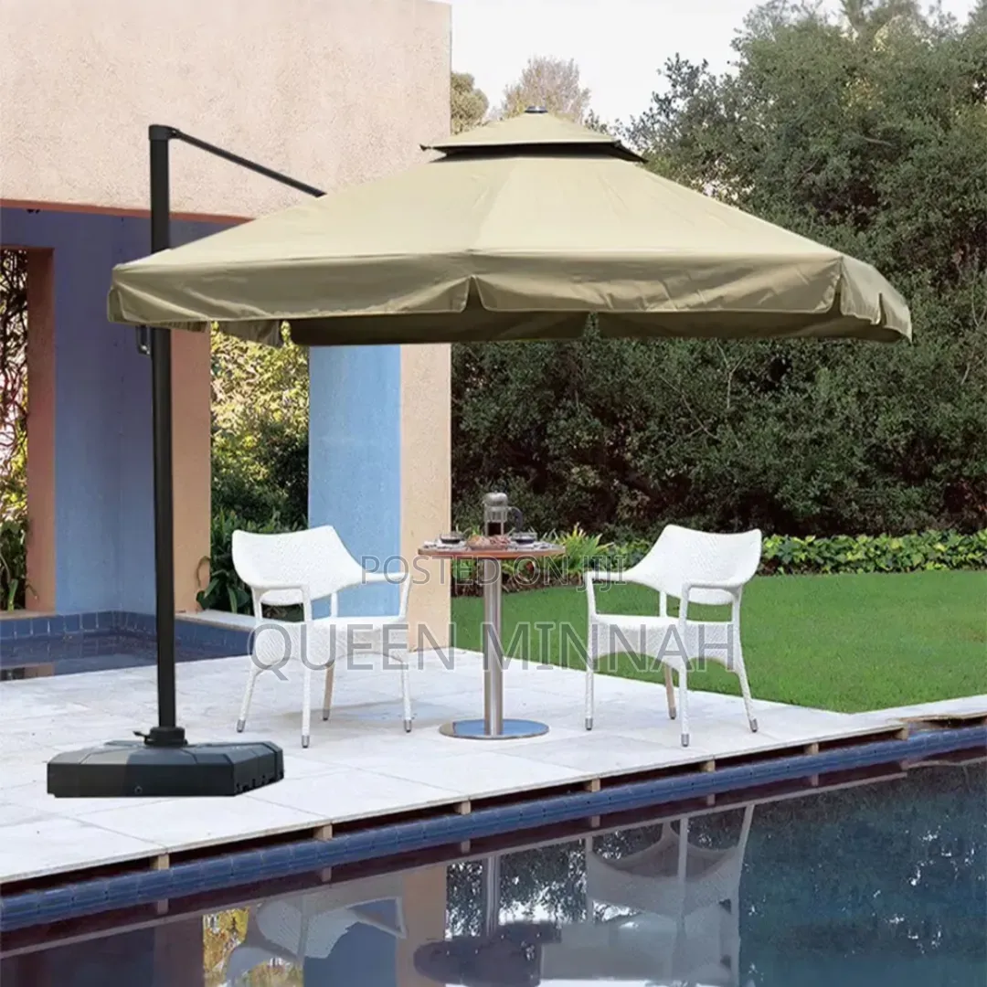 Outdoor Beach Umbrella Double Top 2.7m×2.7m