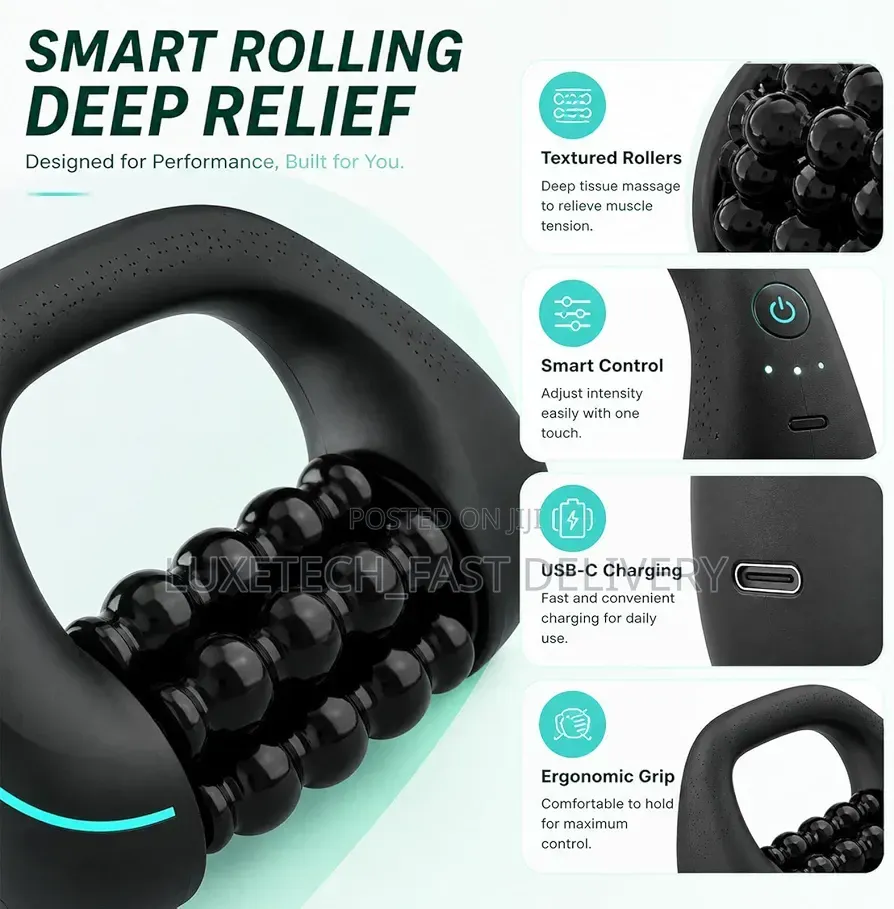Rolling Percussive Massager – Muscle Roller for Deep Tissue Recovery