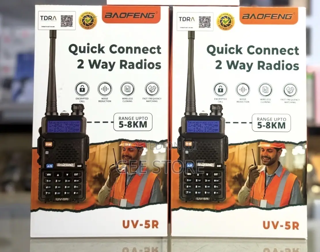The Baofeng UV-5R, a Popular Handheld Dual-Band Two-Way Radio
