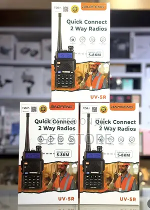 The Baofeng UV-5R, a Popular Handheld Dual-Band Two-Way Radio