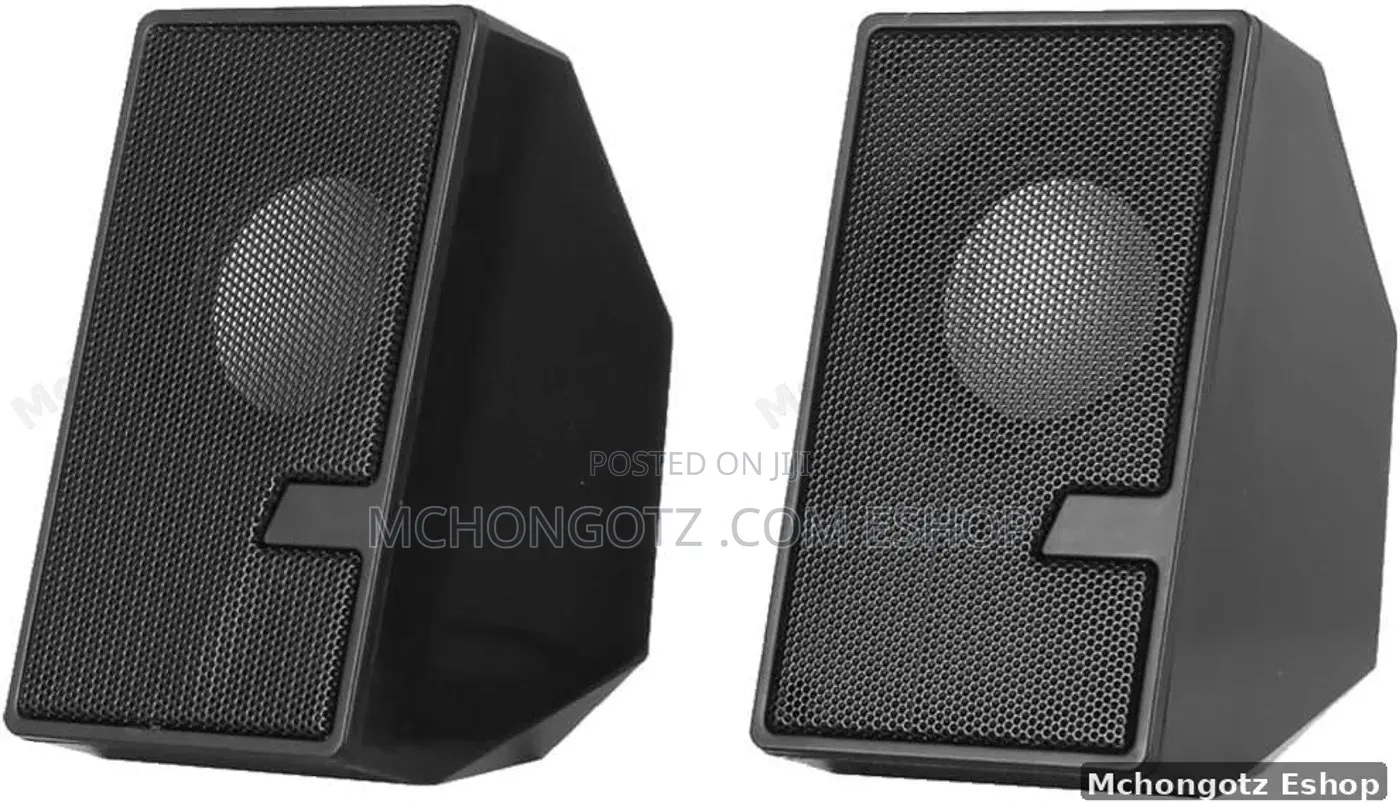 Mini D7 Multimedia USB Speakers (2.0 Channel, 2 Pieces, Black)