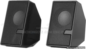 Mini D7 Multimedia USB Speakers (2.0 Channel, 2 Pieces, Black)