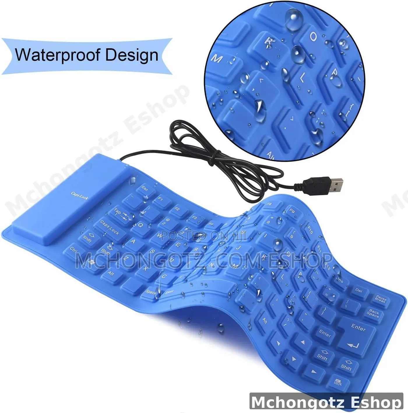 FLEXIBLE WIRED KEYBOARD | Foldable Silicone USB Wired Keyboard (85-Key