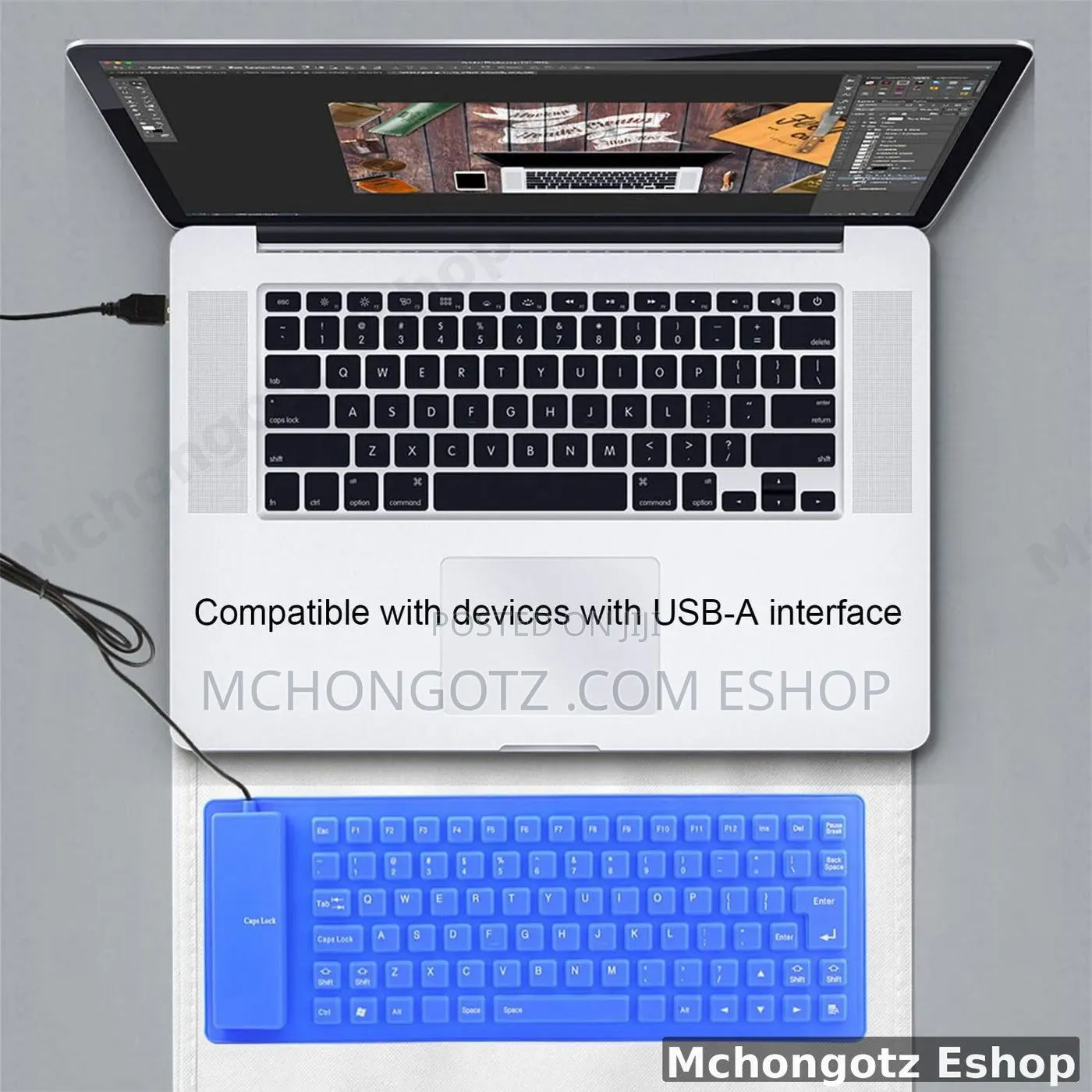 FLEXIBLE WIRED KEYBOARD | Foldable Silicone USB Wired Keyboard (85-Key