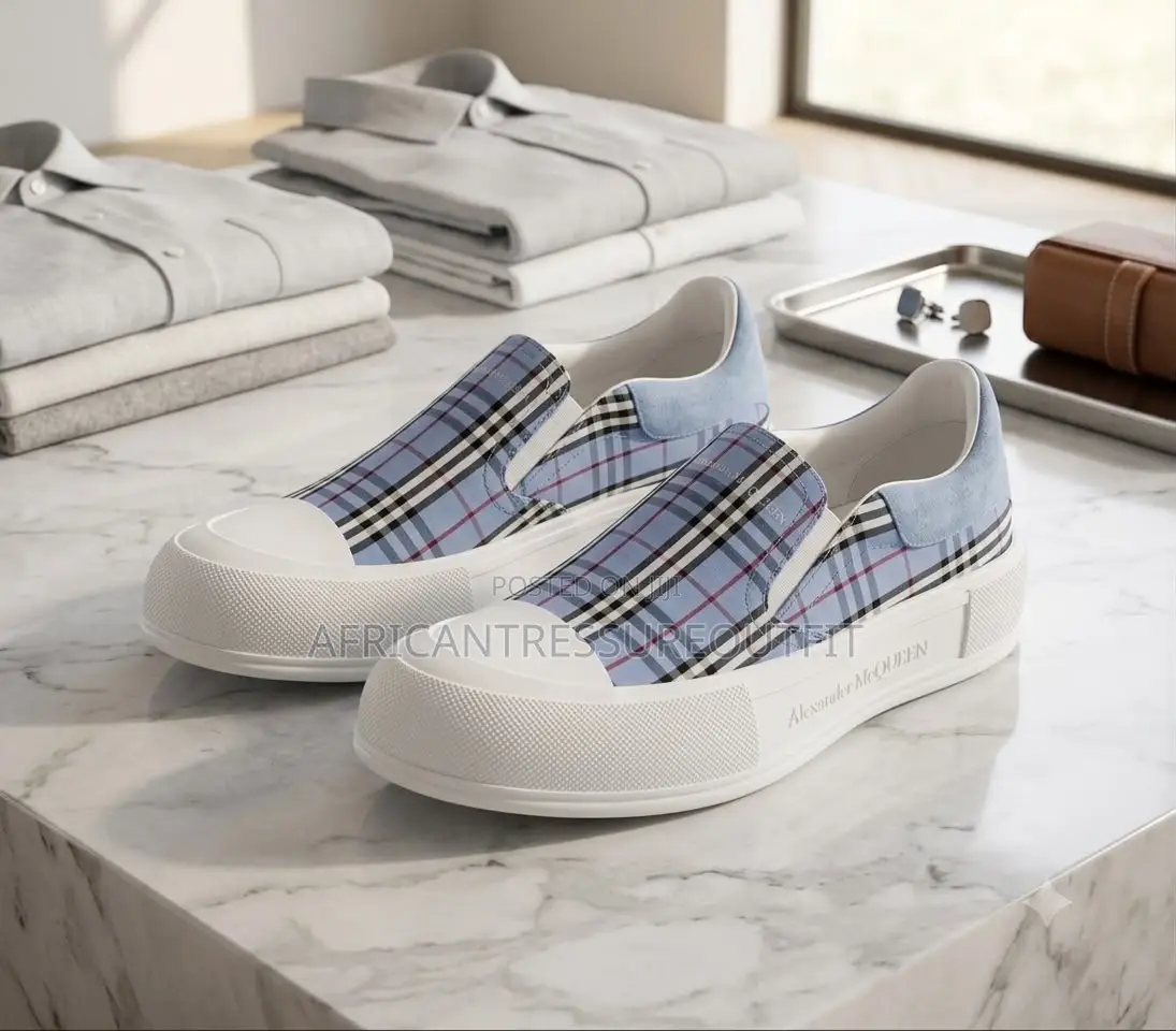 Alexander McQueen Slip-O Sneakers Feature a Plaid Pattern Available