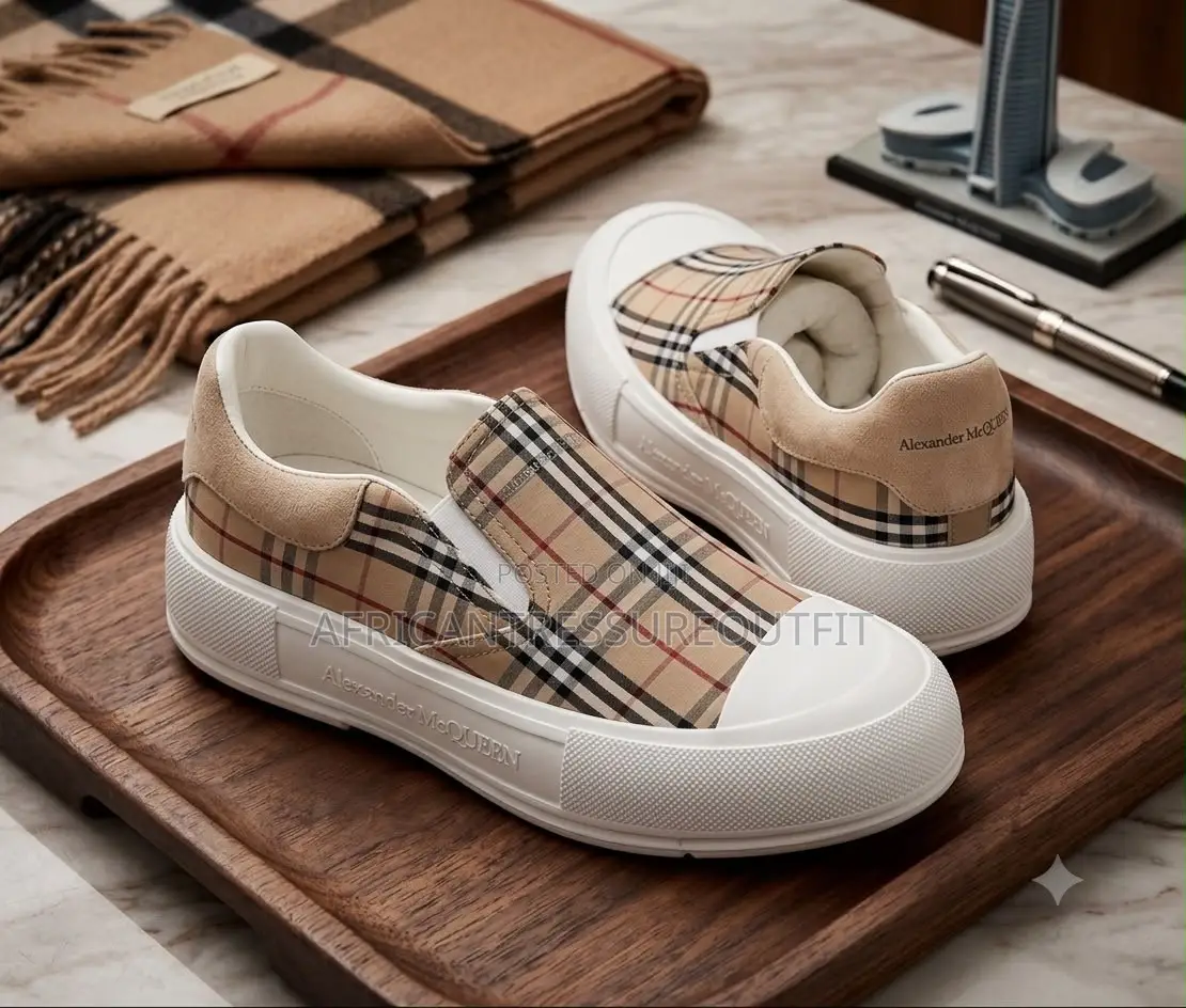 Alexander McQueen Slip-O Sneakers Feature a Plaid Pattern Available