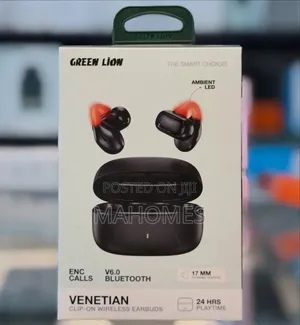 Green Lion Venetian Clip-On Wireless Earbuds