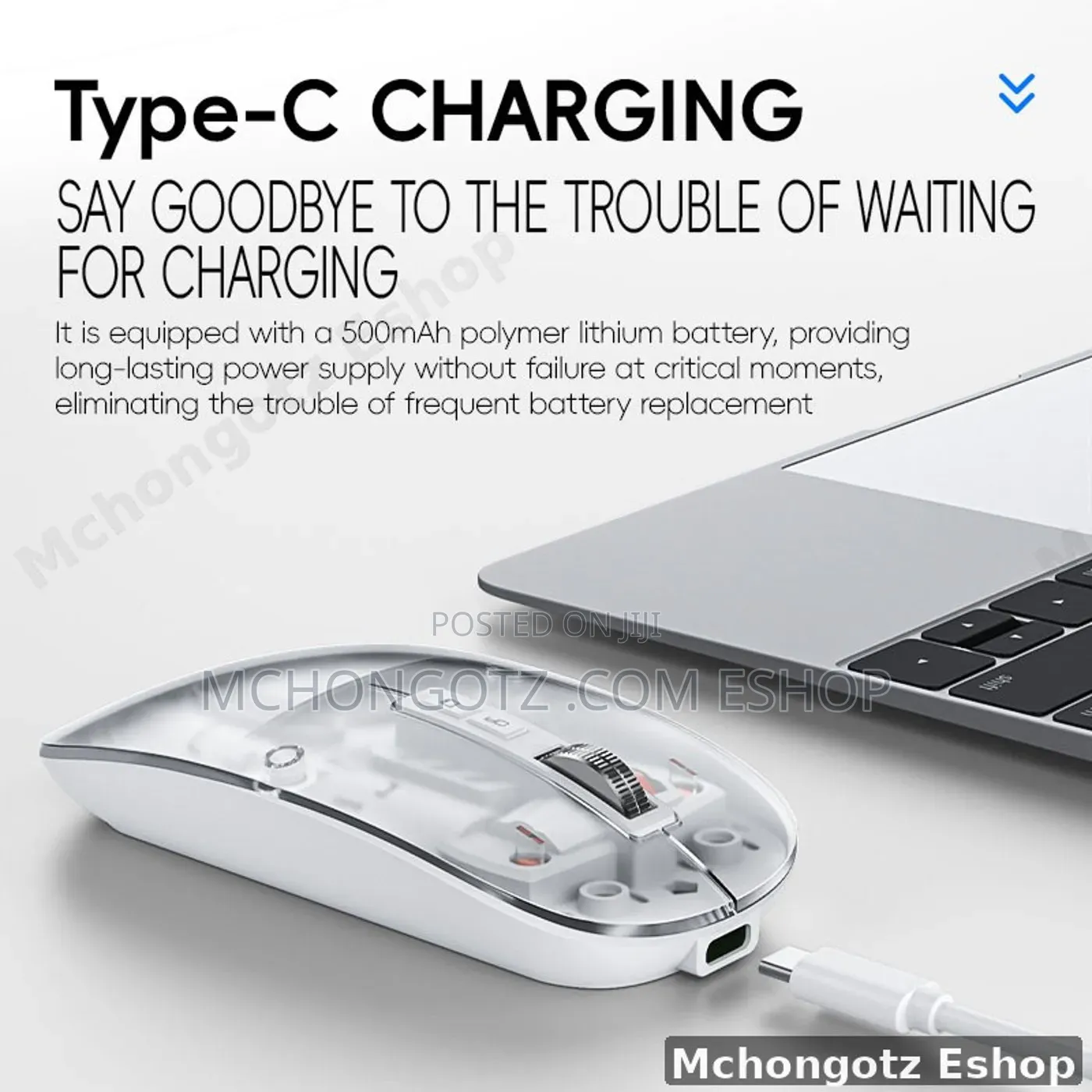MS-038B Transparent Wireless Rechargeable Mouse
