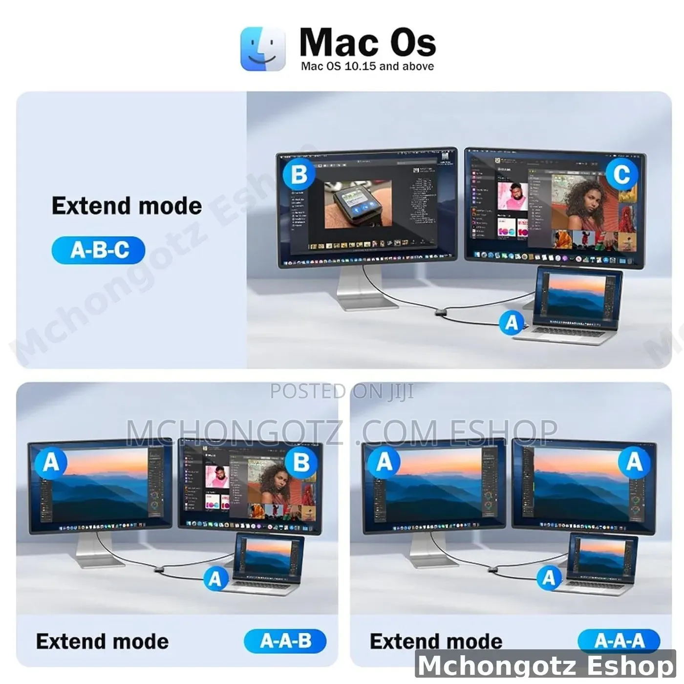Lemorele HD10 USB C | USB a MST Docking Station 2x Hdmi Triple Display