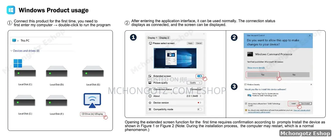 Lemorele HD10 USB C | USB a MST Docking Station 2x Hdmi Triple Display