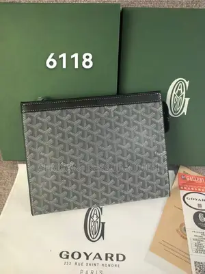 Goyard Senat Mm Clutch Goyardine Coated Canvas Handbag
