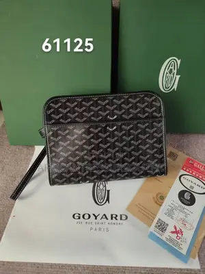 Goyard Senat Mm Clutch Goyardine Coated Canvas Handbag
