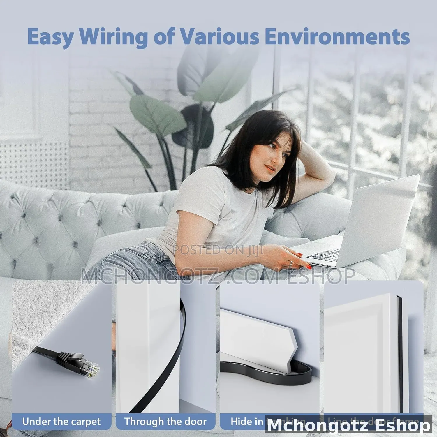 Flat Cat 6 LAN Cable 10M Ethernet Network Cable
