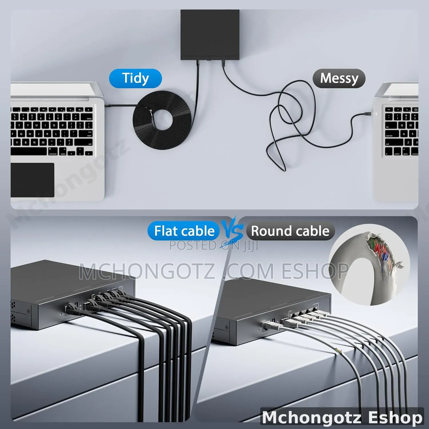 Flat Cat 6 LAN Cable 10M Ethernet Network Cable