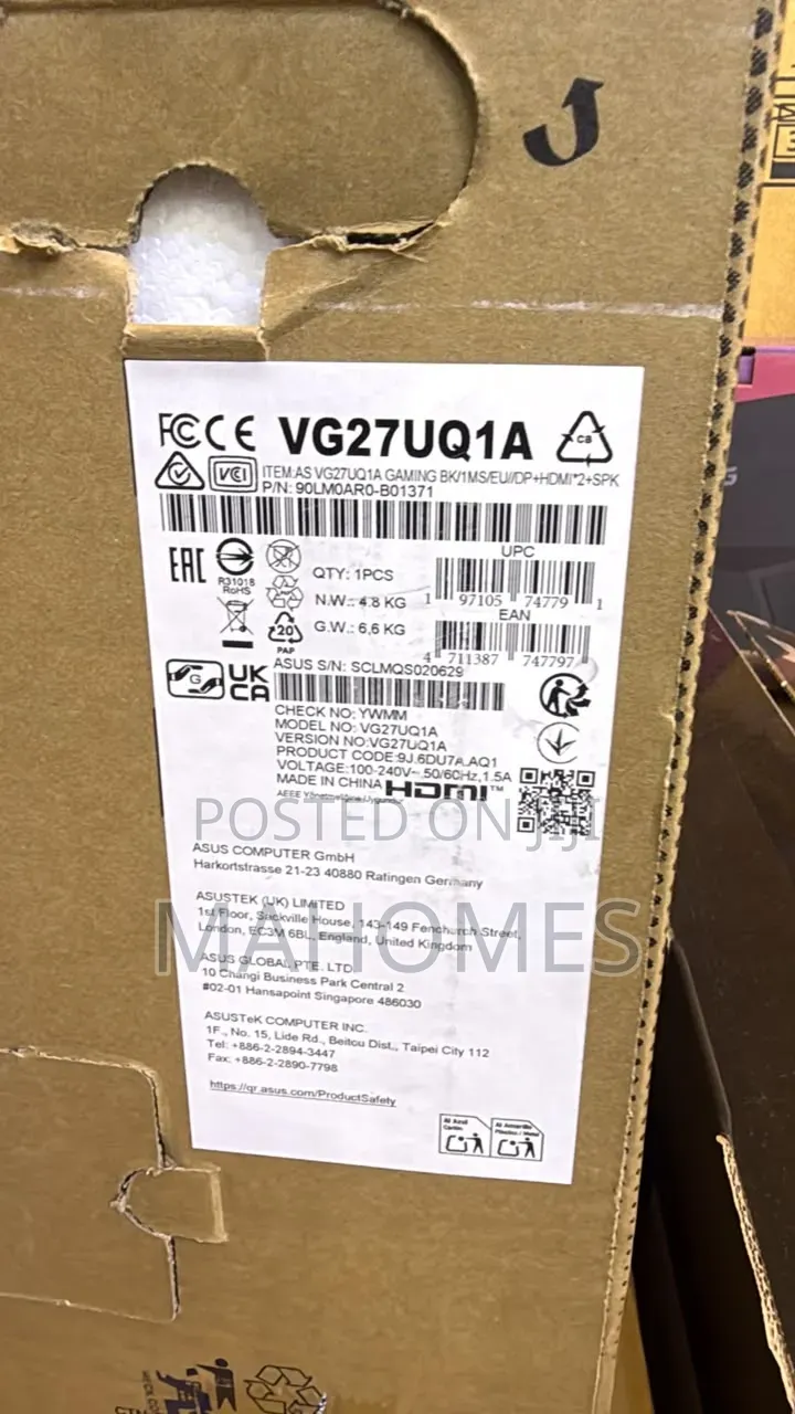 ASUS TUF Gaming Monitor - 27
