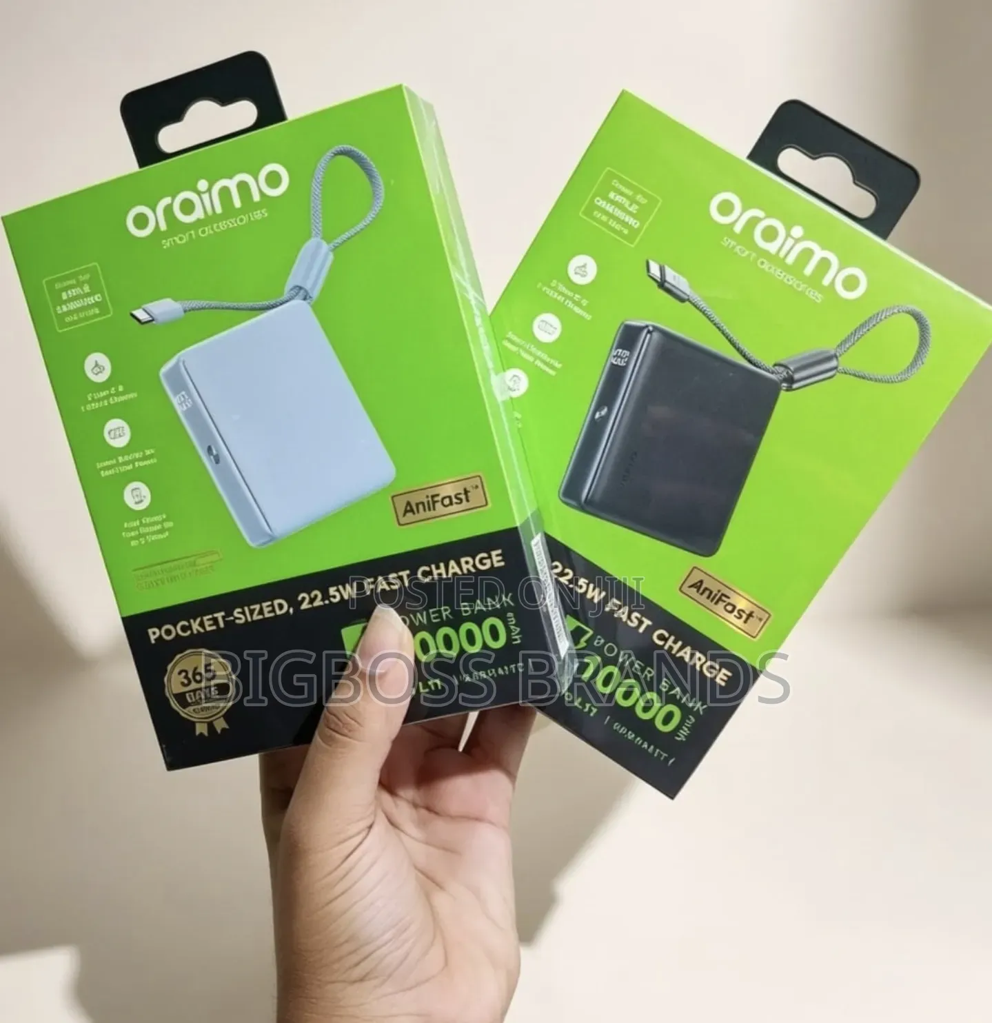 Oraimo Pocket Sized Power Bank 10000 mAh 22.5w Fast Charge