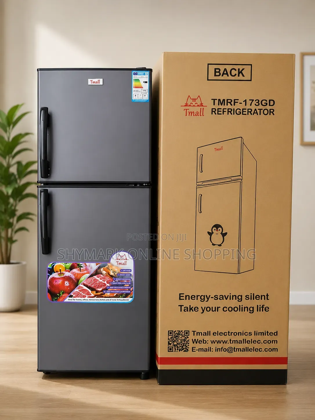 Tmall Refrigerator Double Door 128L (TMRF-173GD)