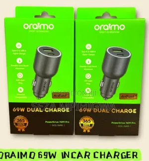 Oraimo 69w Car Charger
type-C + USB