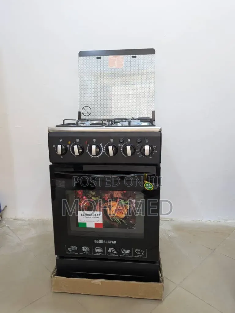  Globalstar Jiko 50×50 | 3 Gas + 1 Electric | Oven Ya Umeme
