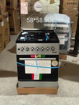 EvoQ Cooker 58*58cm – 3 Gas + 1 Electric Burner With Electric Oven