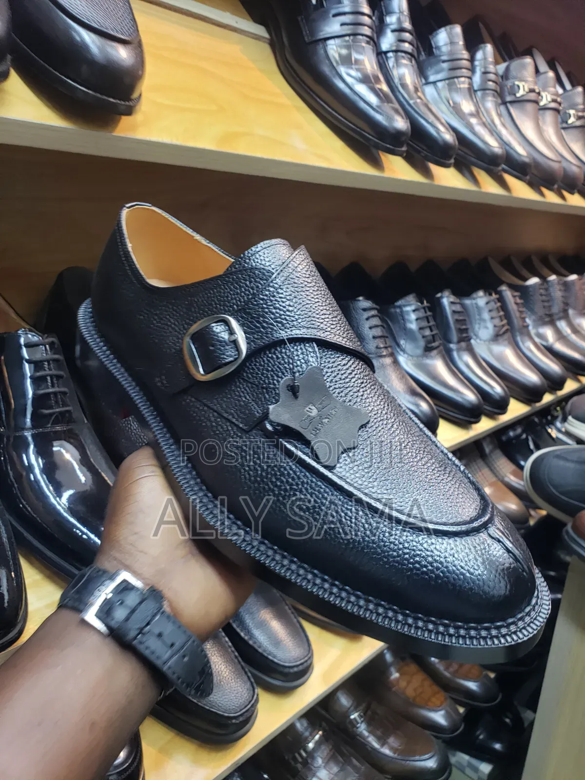Men's Moccasins J Weston FullBlack Material Leather