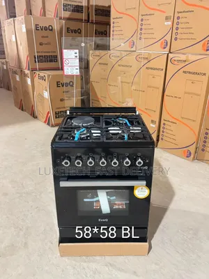 EvoQ Cooker 58x58cm 3 Gas + 1 Electric Plate With Electric Oven